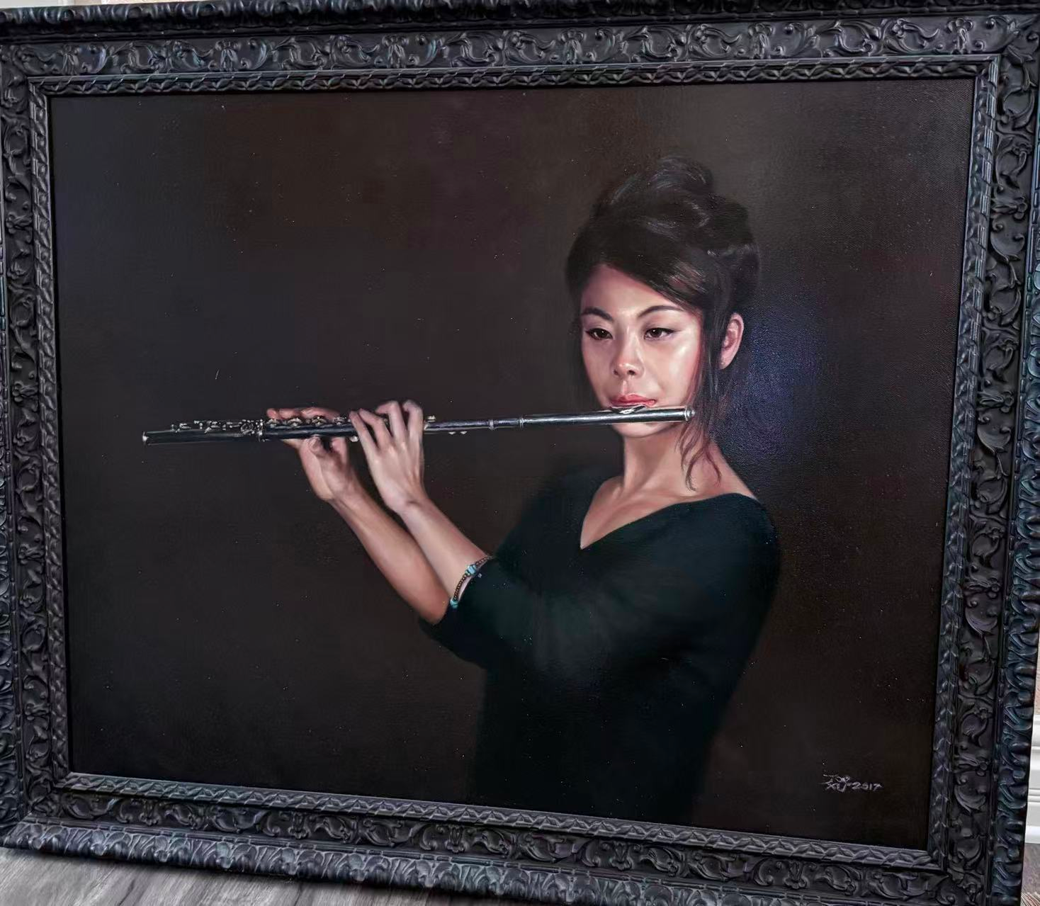 Miss Cynthia playing the flute